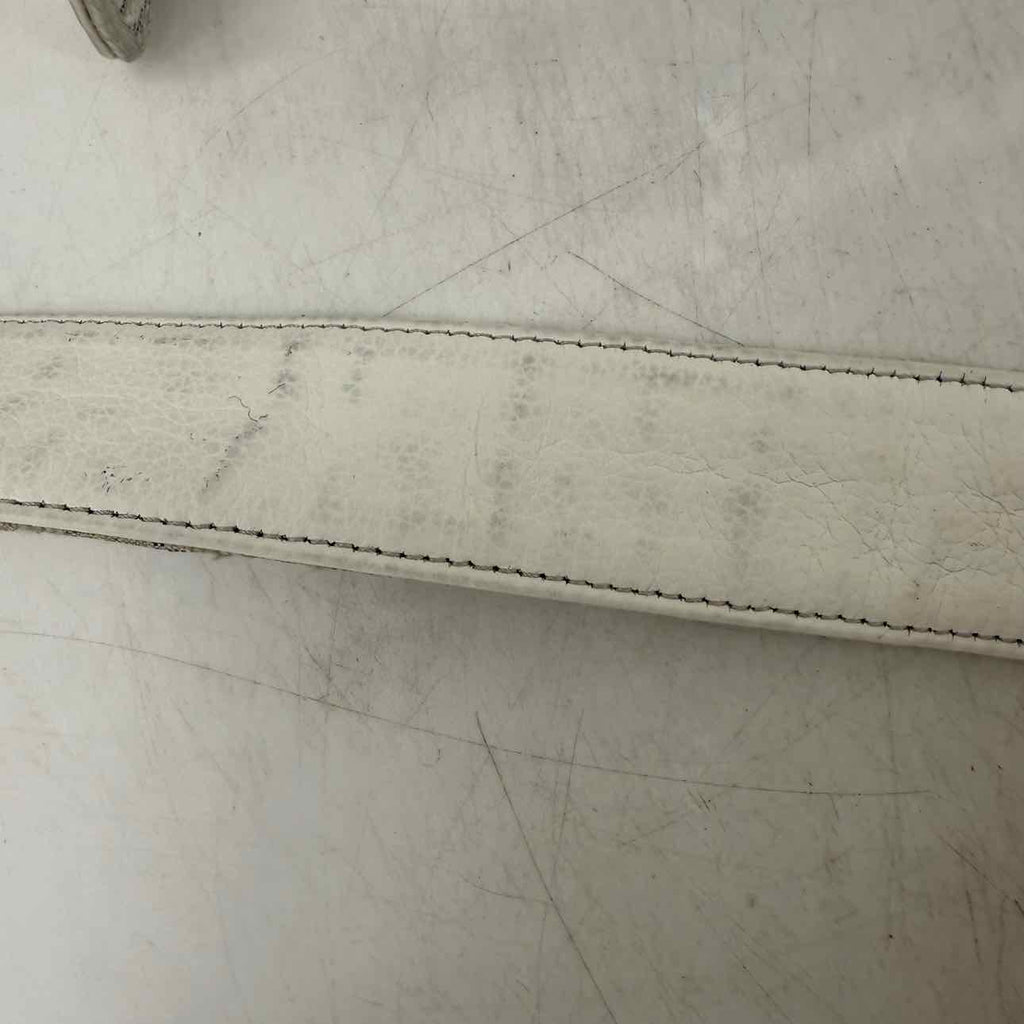 Dior Belt "OBLIQUE" Used White Size 32