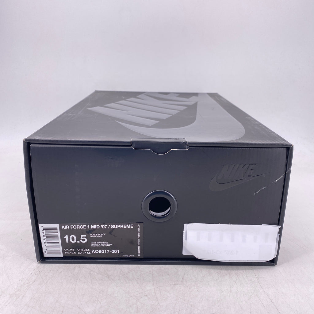 Nike Air Force 1 Mid "Supreme Nba Black" 2018 New Size 10.5