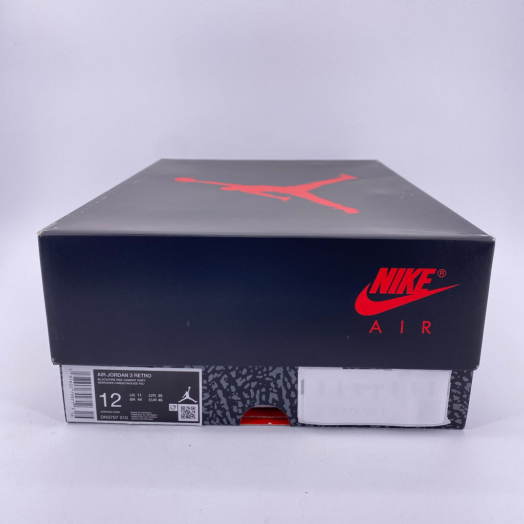 Air Jordan 3 Retro "Black Cement" 2024 New Size 12