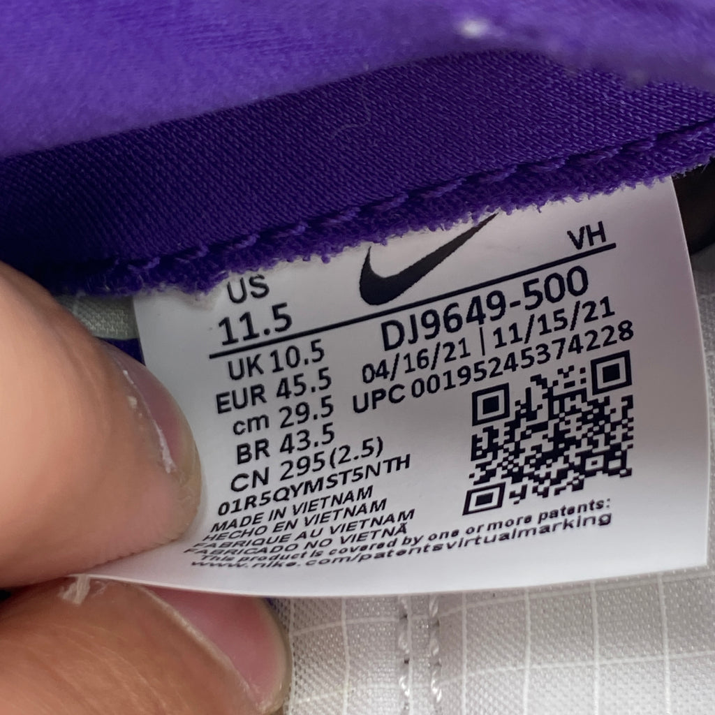 Nike Dunk Low "Union Court Purple" 2022 Used Size 11.5