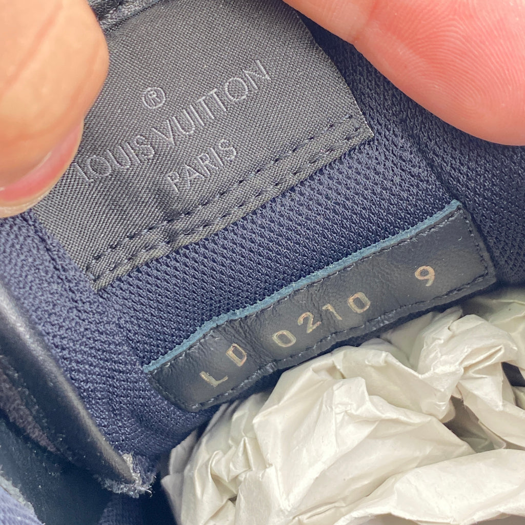 Louis Vuitton Trainer "Suede Black"  Used Size 9LV
