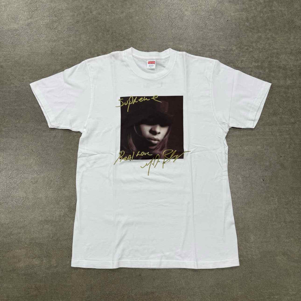 Supreme T-Shirt "MARY J. BLIGE" White Used Size L