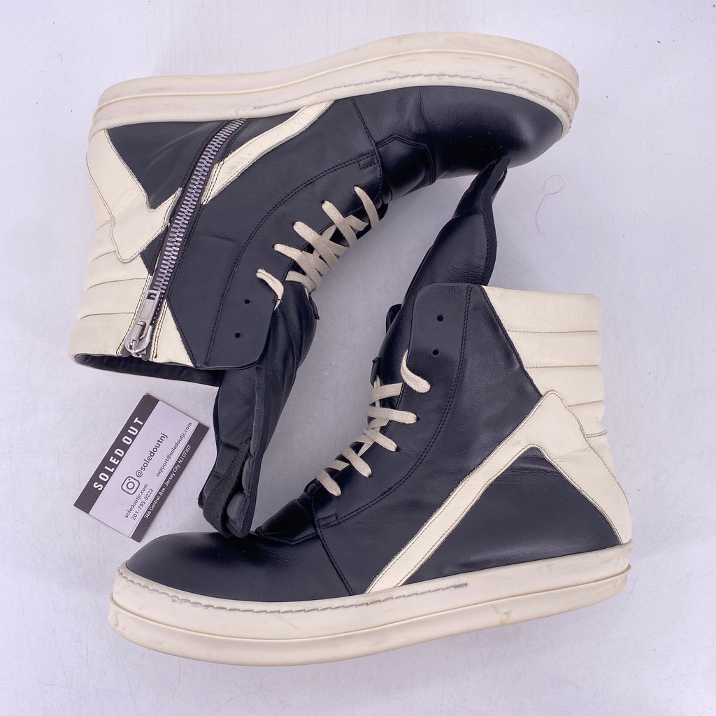 Rick Owens Geobasket "Black Milk"  Used Size 46