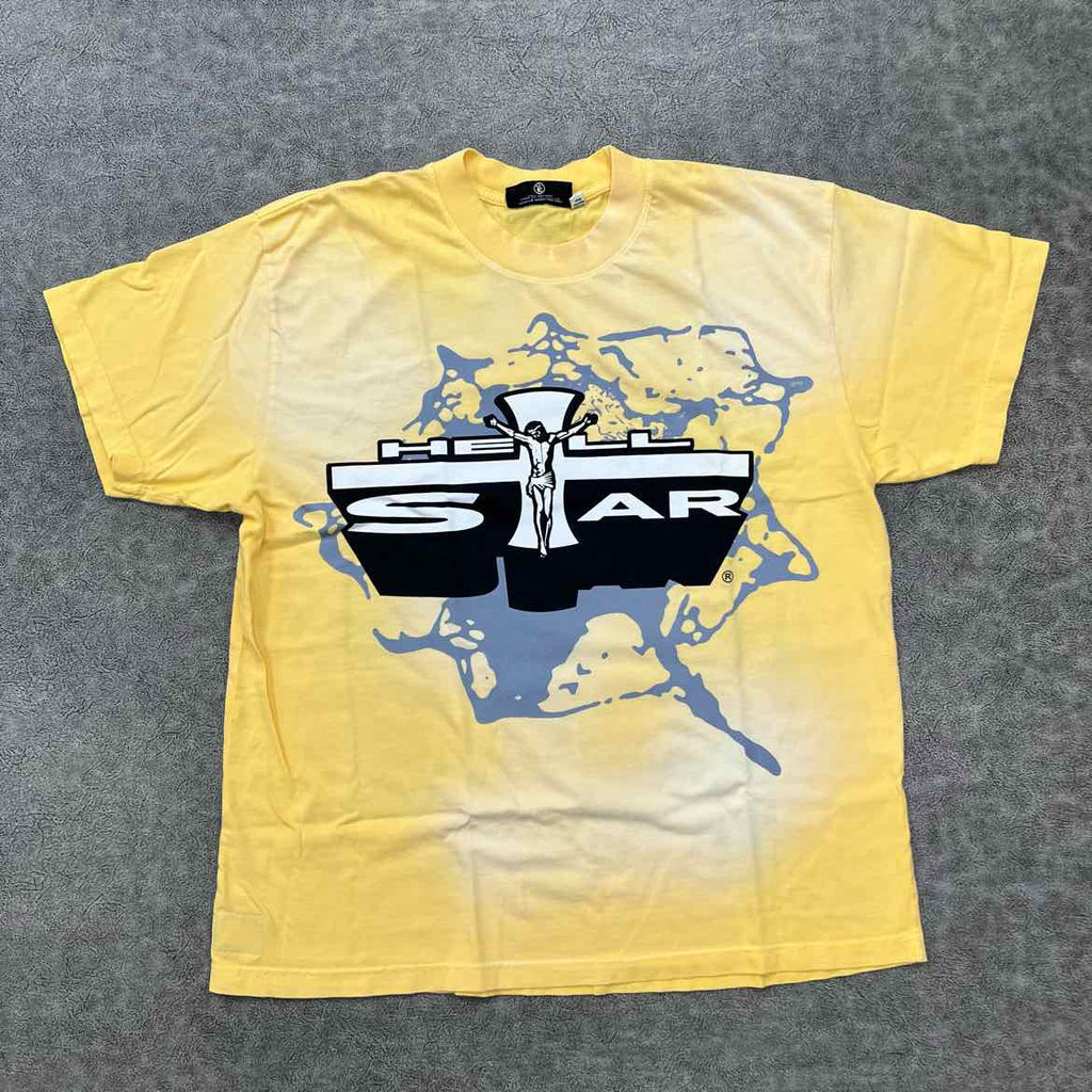 Hellstar T-Shirt "JESUS" Yellow New Size L