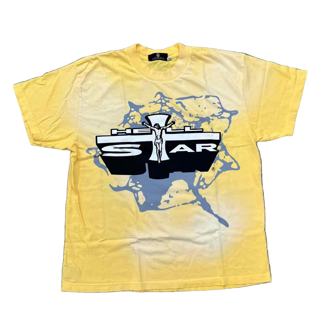 Hellstar T-Shirt "JESUS" Yellow New Size M