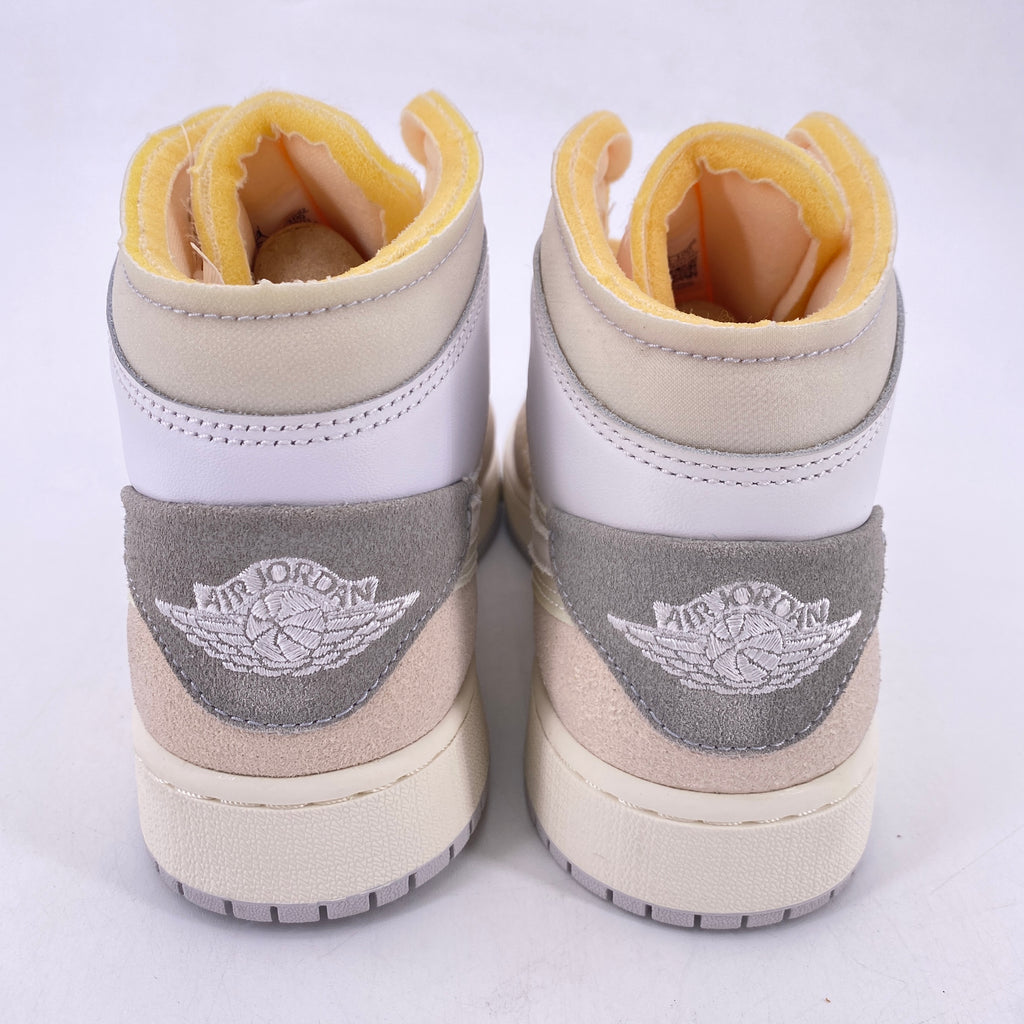 Air Jordan (GS) 1 Mid SE "Craft Inside Out White Grey" 2022 New Size 6Y