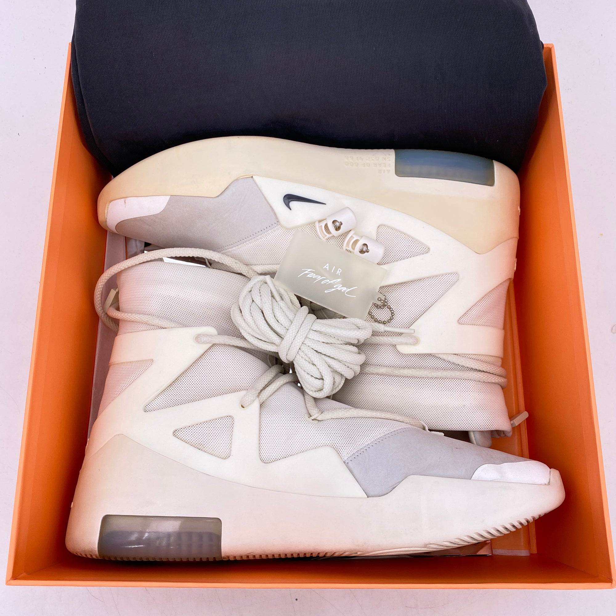 nike kids Air Fear of God 1 "Sail Black" 2019 Used Size 11