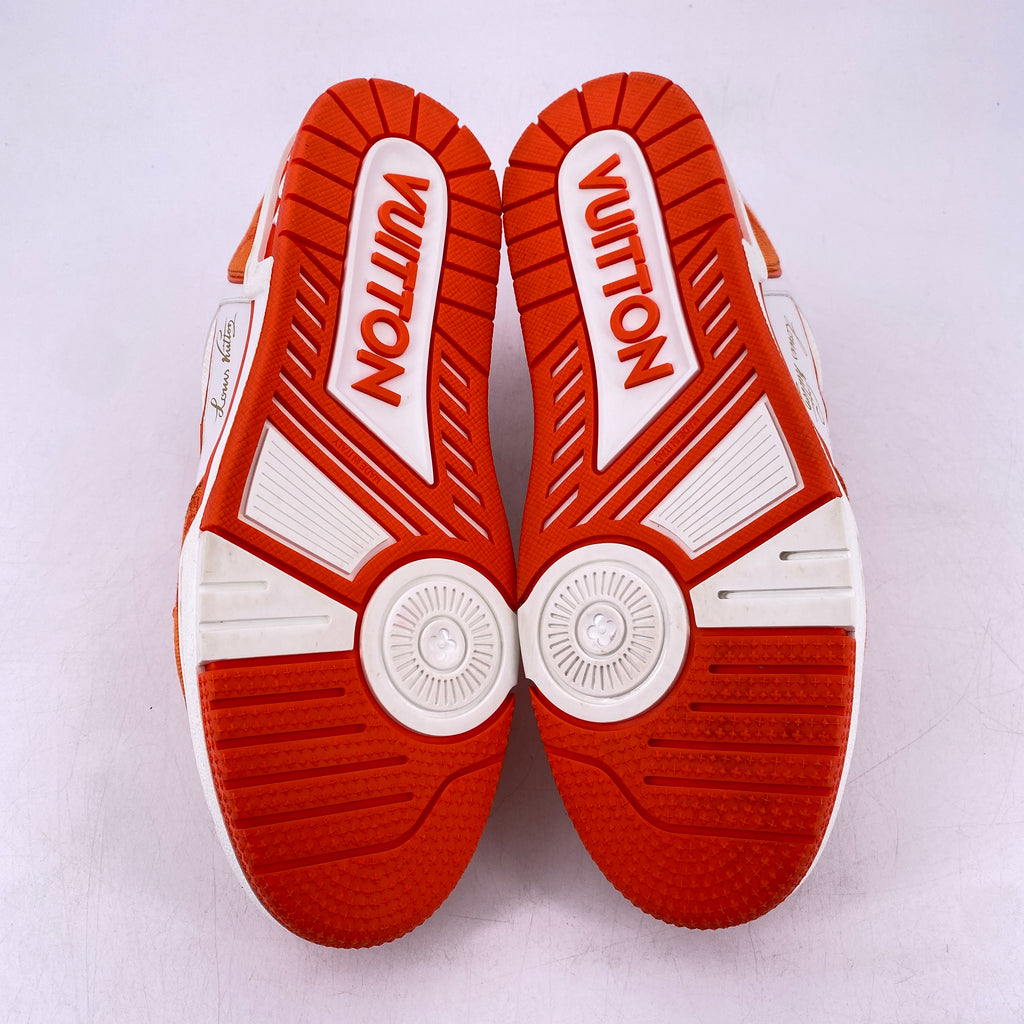 Louis Vuitton Trainer "Monogram Denim Orange"  Used Size 7.5LV