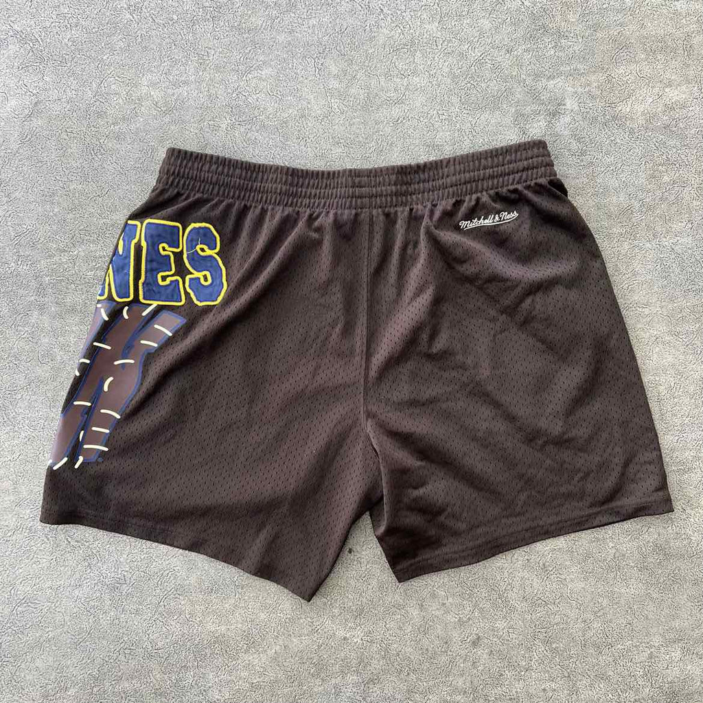 Travis Scott Mesh Shorts "WOLVERINES" Brown Used Size 2XL