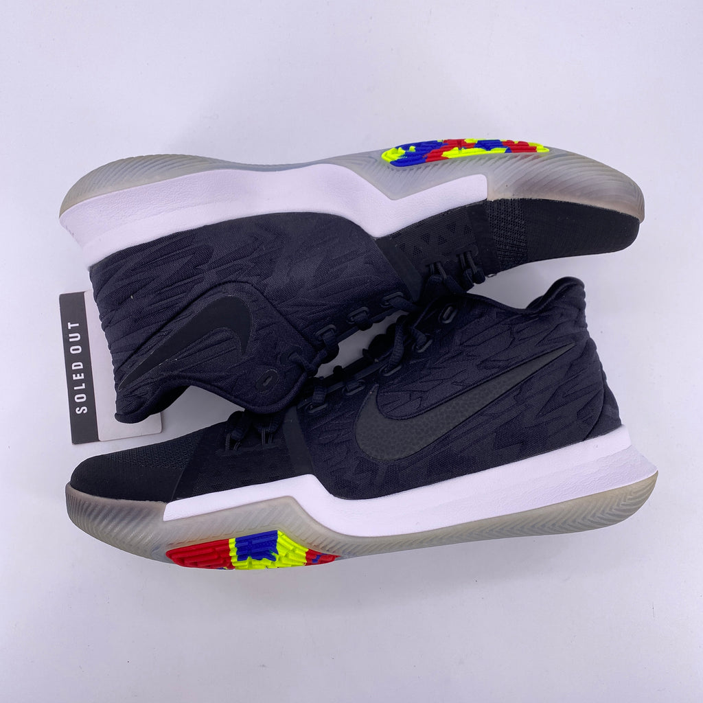 Nike Kyrie 3 "Black Multi-Color" 2017 Used Size 9.5