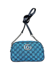 Gucci Crossbody "MARMONT QUILTED" Used Blue Size OS
