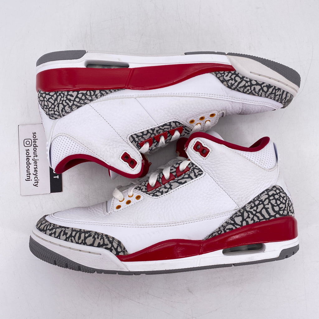 Air Jordan 3 Retro "Cardinal" 2022 Used Size 10