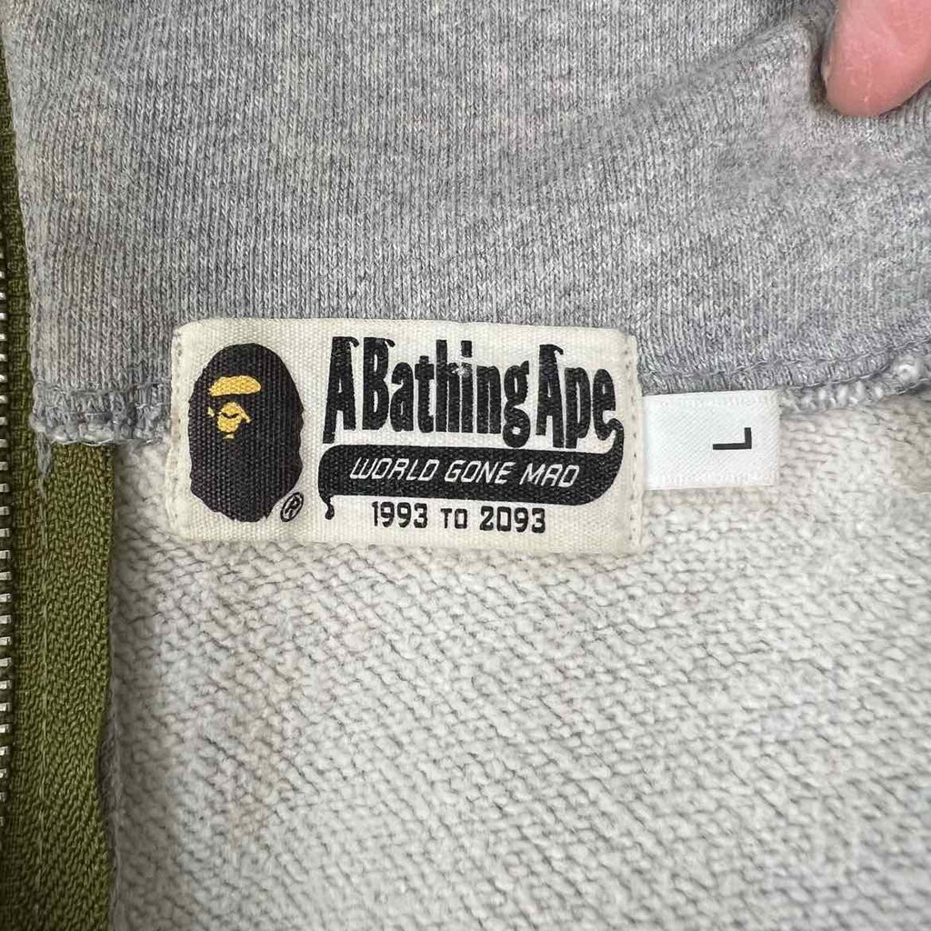 Bape Hoodie "1ST CAMO SPLIT ZIP" Camo Used Size L