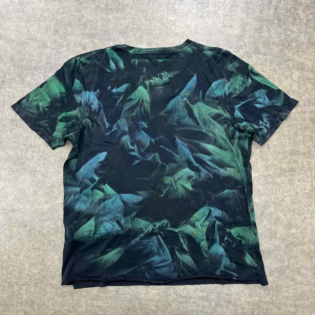 Saint Laurent T-Shirt "TIE DYE" Green Used Size 2XL