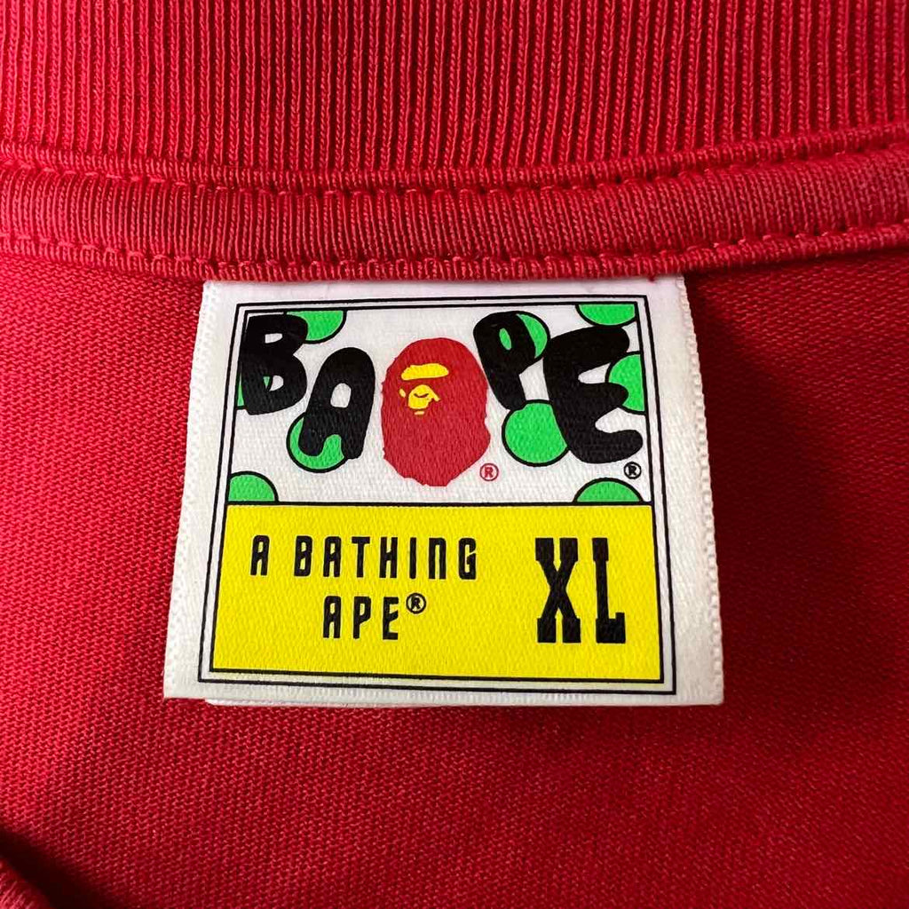Bape T-Shirt "LUX SPORT" Red Used Size XL