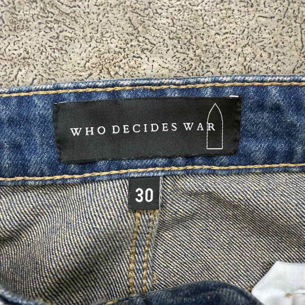 WHO DECIDES WAR Jeans "FLARE" Blue Used Size 30