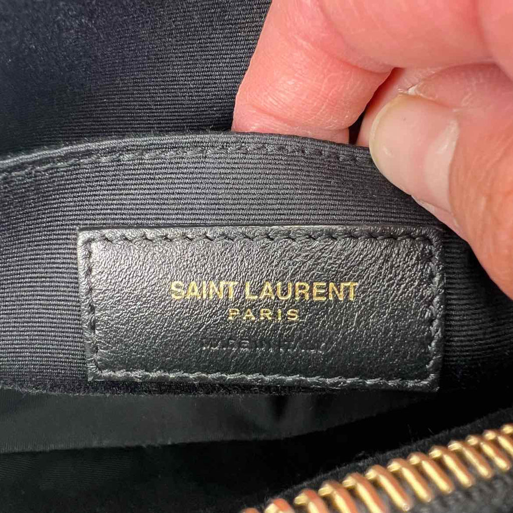 YSL Crossbody "LOU LEOPARD HEART" Used Beige Size OS