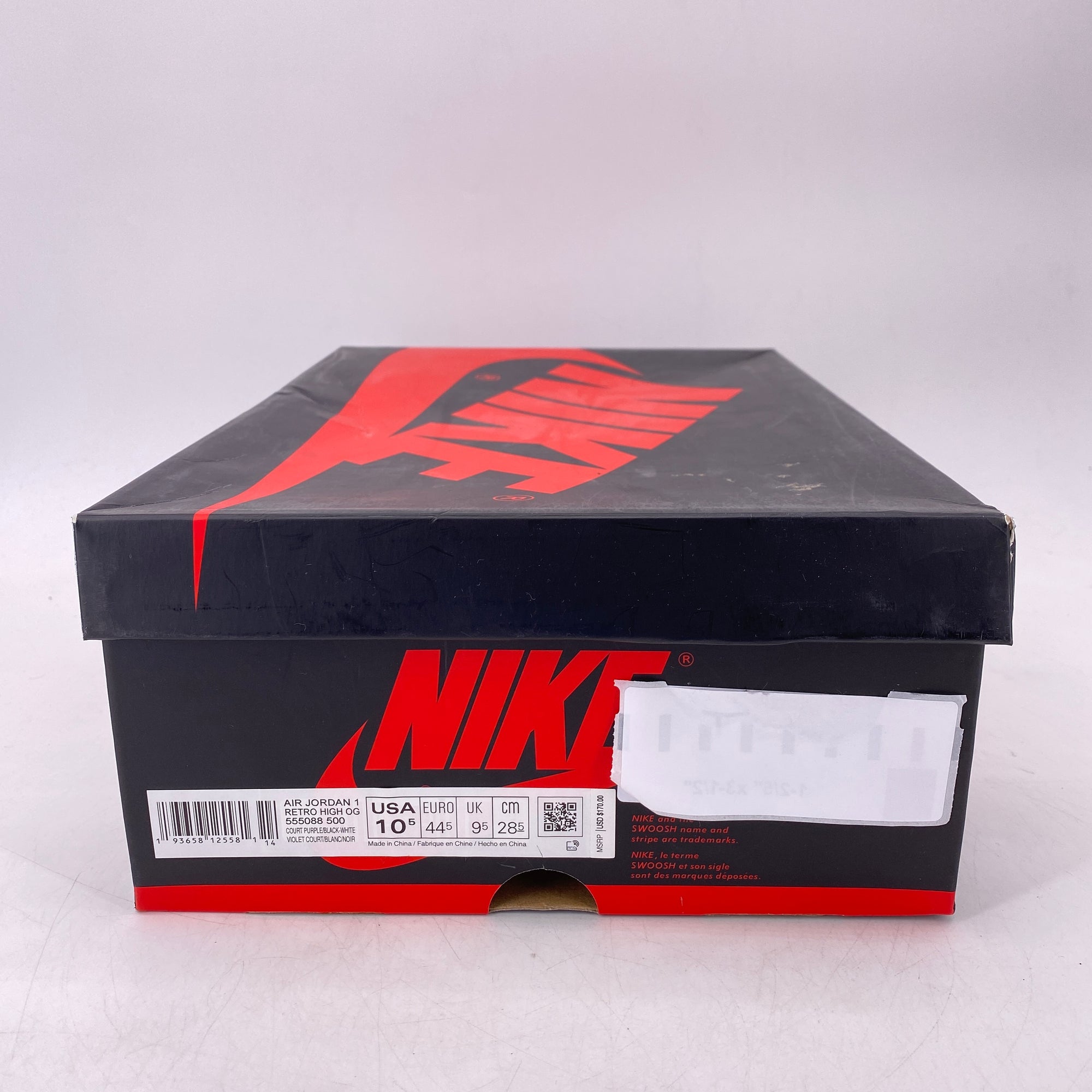 Air Jordan 1 Retro High OG &quot;Court Purple 2.0&quot; 2020 Used Size 10.5