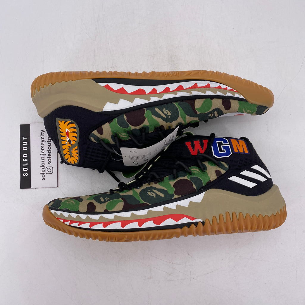 Adidas Dame 4 "A Bathing Ape Camo" 2018 New Size 7.5