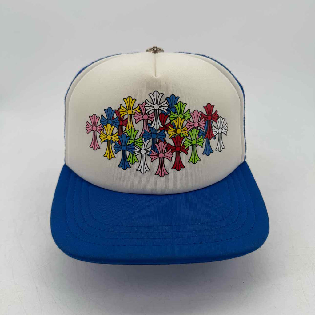 Chrome Hearts Trucker Hat "CEMETERY" Used Blue Size OS
