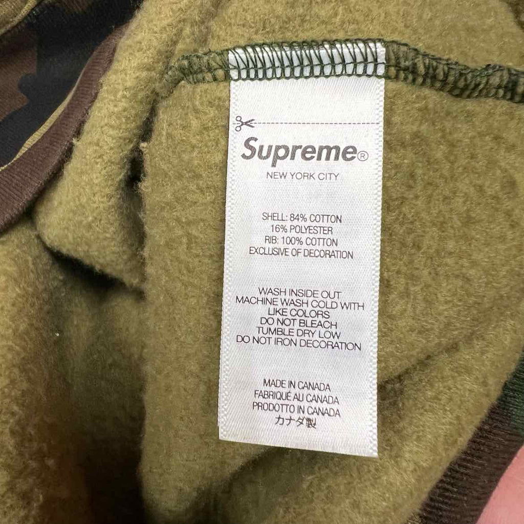 Supreme Crewneck Sweater "PLAID" Camo Used Size L