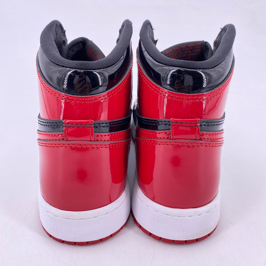 Air Jordan (GS) 1 Retro High OG "Patent Bred" 2021 Used Size 7Y