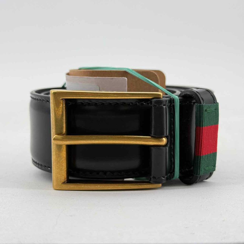 Gucci Belt "MONOGRAM SUPREME" New Black Size 80