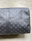 Louis Vuitton Duffle Bag "KEEPALL 55" Used Black Size 55