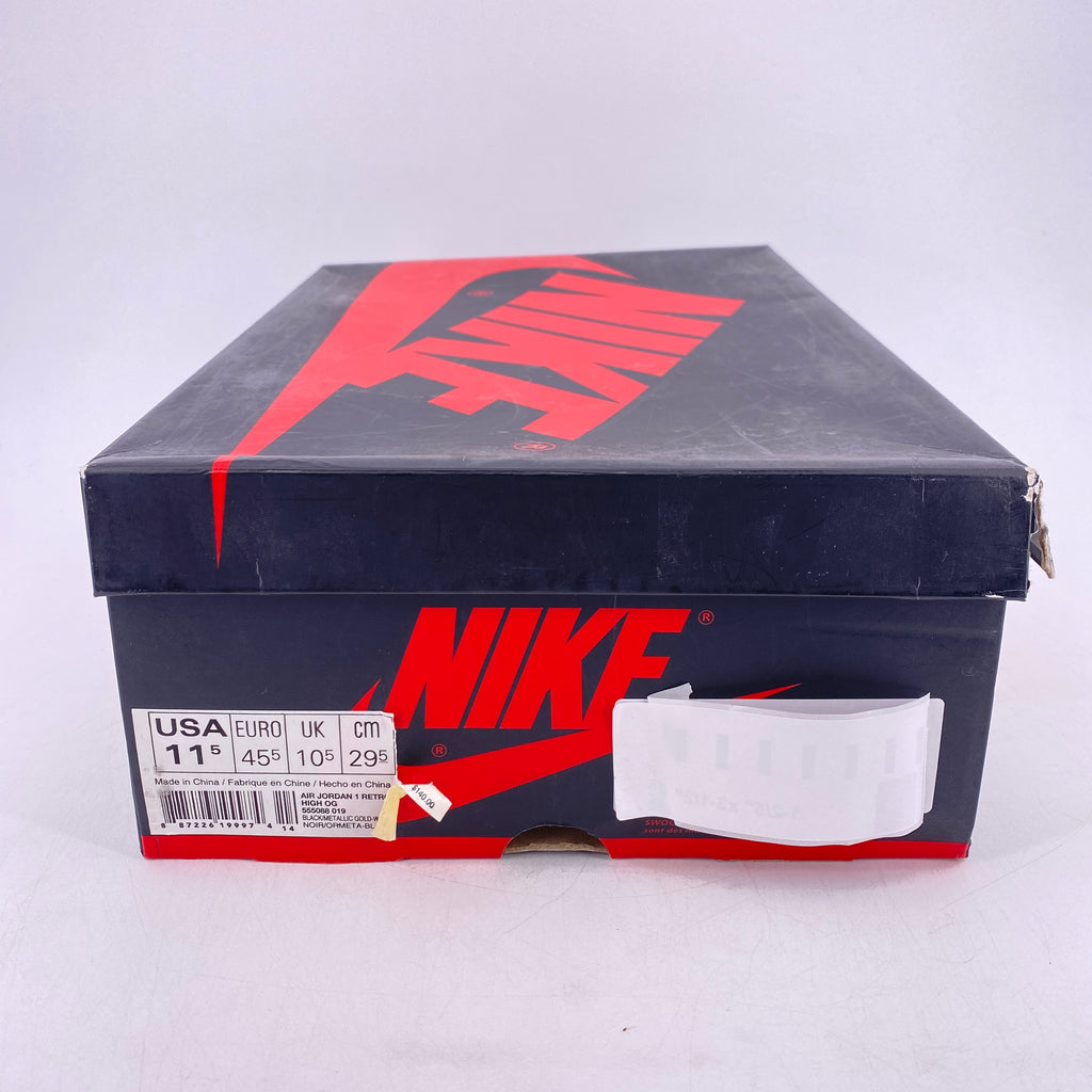 Air Jordan 1 Retro "Black Metallic Gold" 2013 New Size 11.5