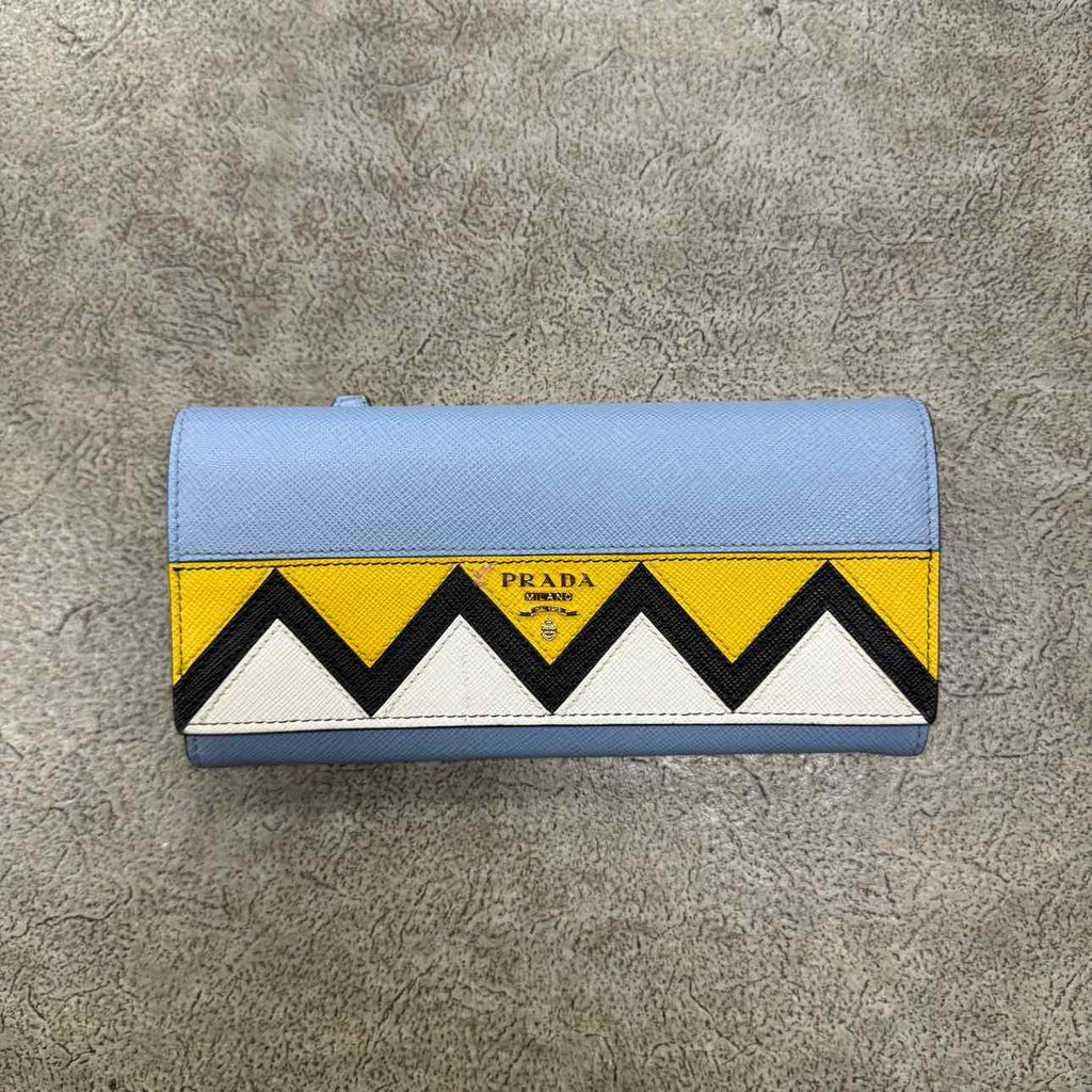 Prada Wallet Used Blue