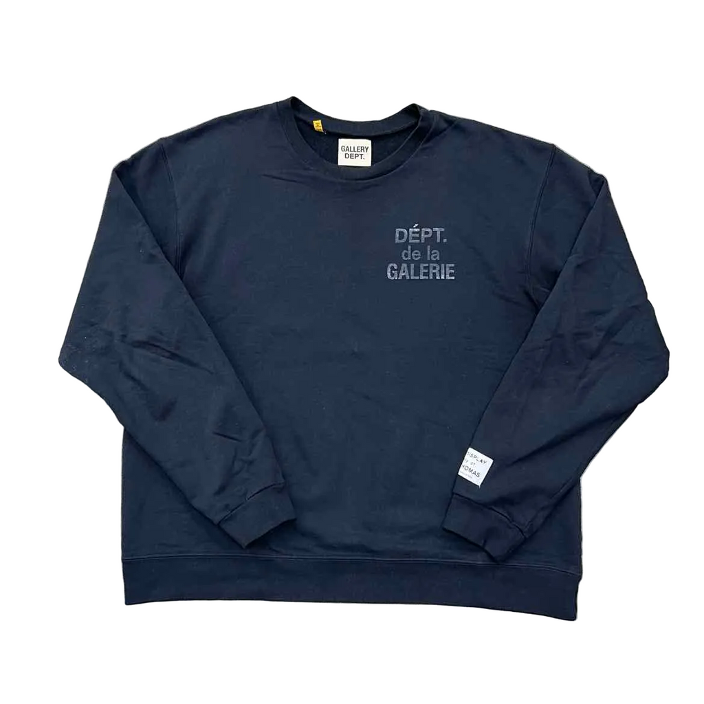 Gallery DEPT. Crewneck Sweater "FRENCH SOUVENIR" Black Used Size 2XL