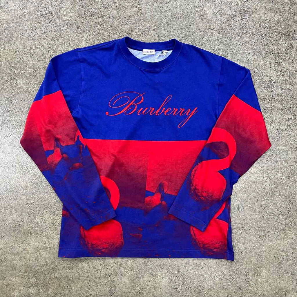 Burberry Long Sleeve "RED BLUE" RED BLUE Used Size S