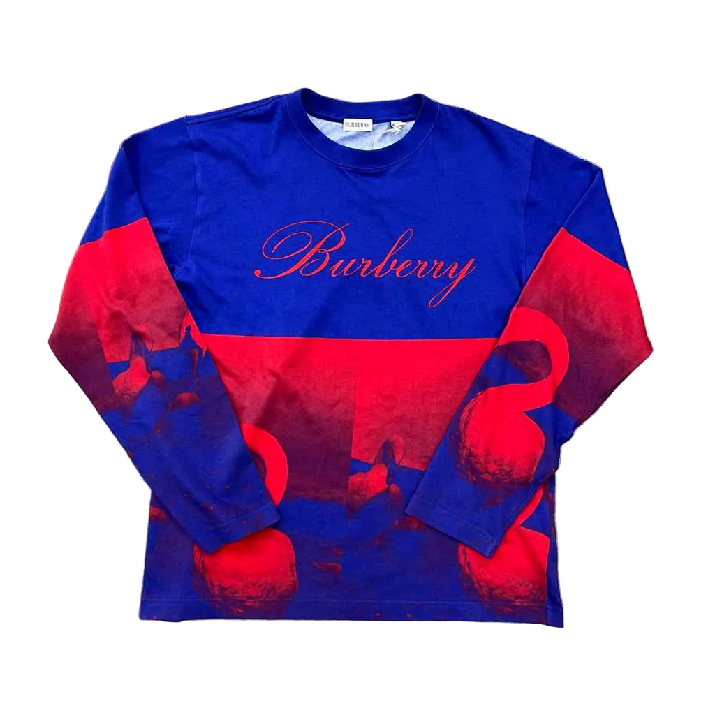 Burberry Long Sleeve "RED BLUE" RED BLUE Used Size S