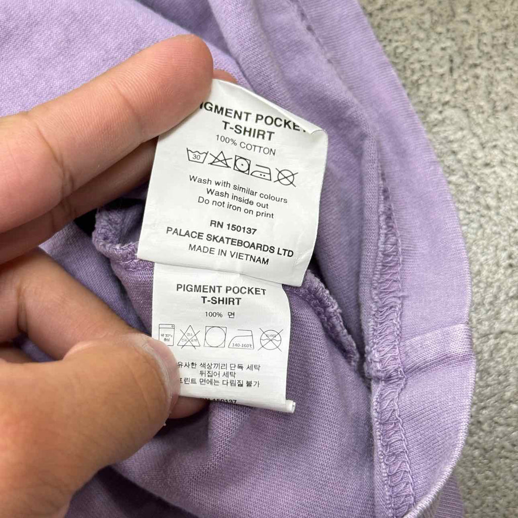 Palace T-Shirt "POCKET LOGO" Purple Used Size XL