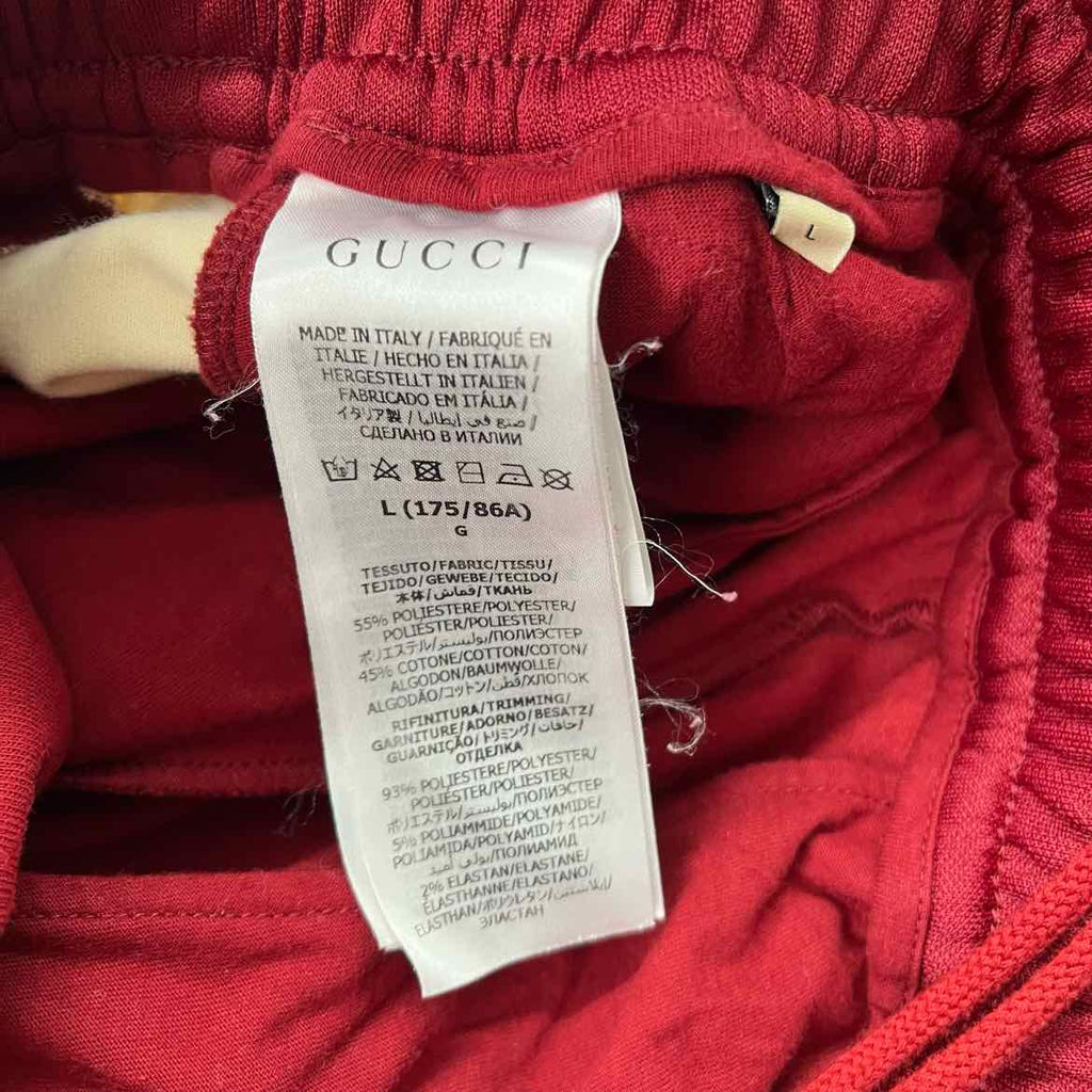 Gucci Track Pants "ORIGINAL GUCCI" Maroon Used Size L