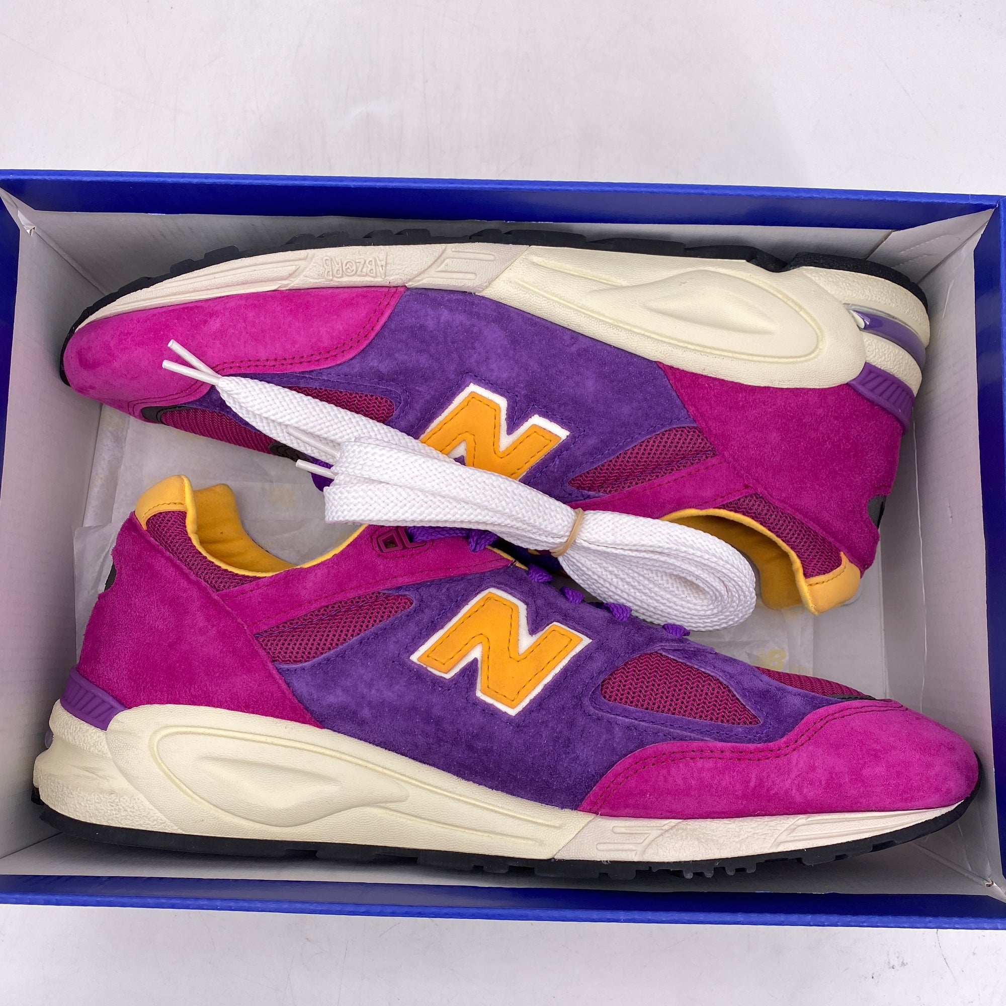 New Balance 990V2 &quot;Teddy Santis Purple Yellow&quot; 2022 Used Size 13