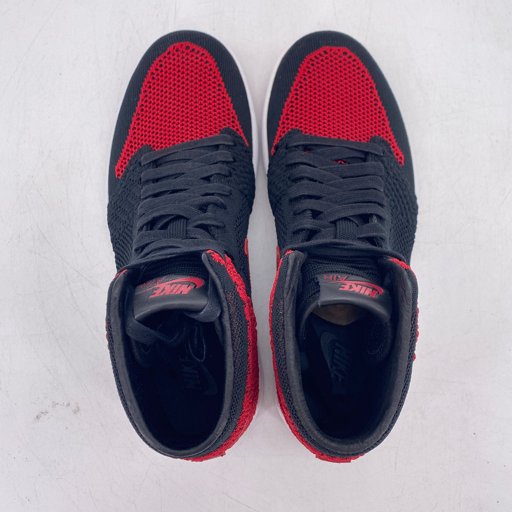 Air Jordan 1 Retro HI Flyknit "Bred" 2017 New Size 8.5