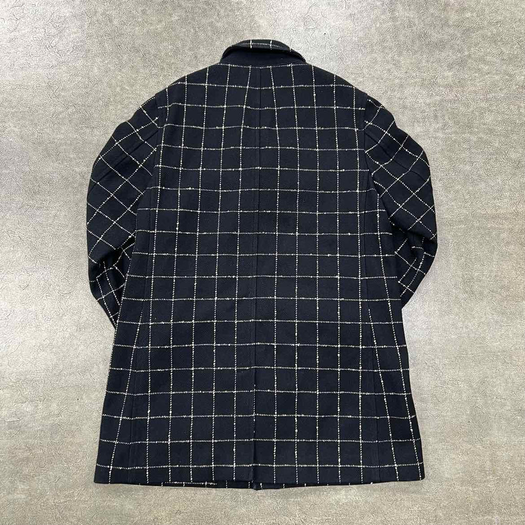 Supreme Trench Coat "WINDOWPANE" Black Used Size XL