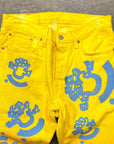 Denim Tears Jeans "BSTROY TEARS" Yellow Used Size 30