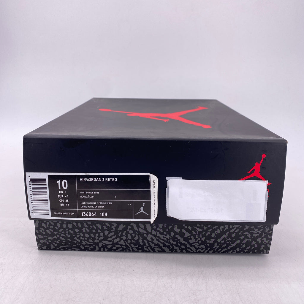 Air Jordan 3 Retro "True Blue" 2011 New Size 10