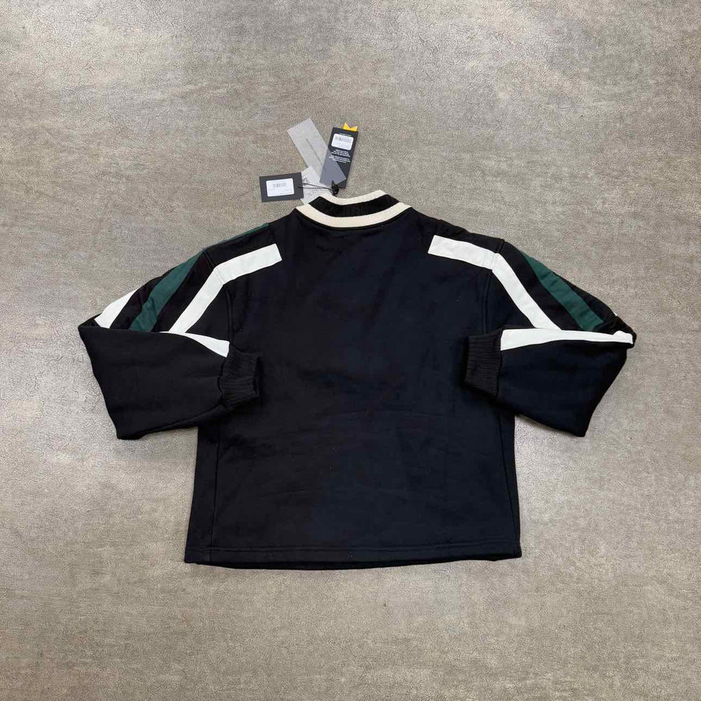 Rhude Half Zip Pullover "LOGO PATCH" Black Used Size L