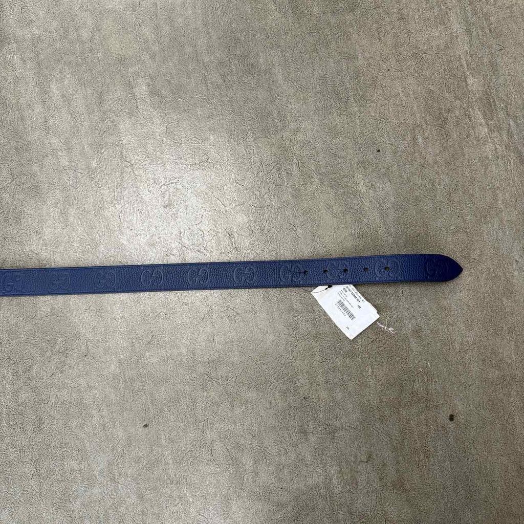 Gucci Belt "GG MONOGRAM" New Navy Size 40