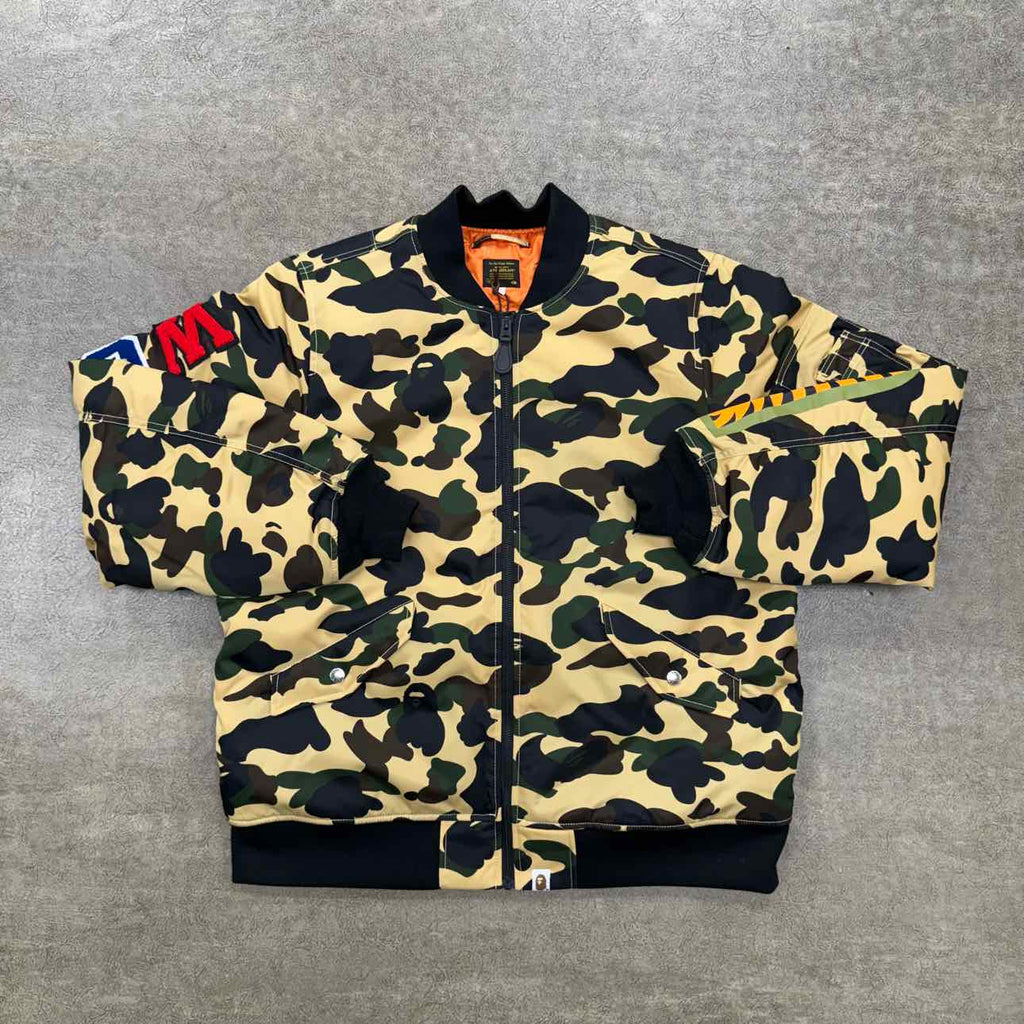 Bape Jacket "1ST CAMO SHARK" Yellow New Size XL