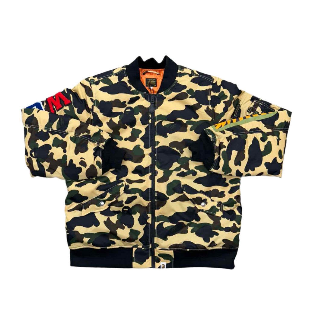 Bape Jacket "1ST CAMO SHARK" Yellow New Size XL