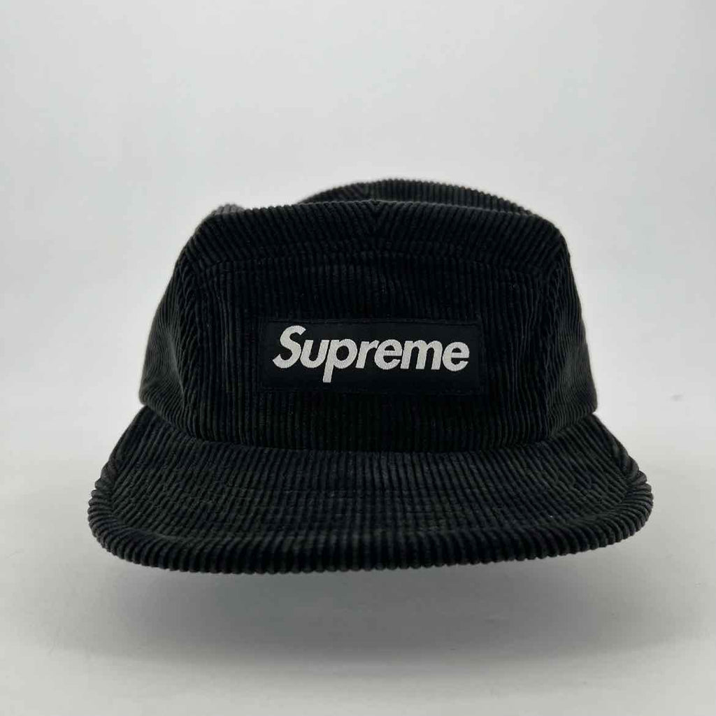 Supreme Camp Cap "BLACK CORDUROY" Used Black Size OS