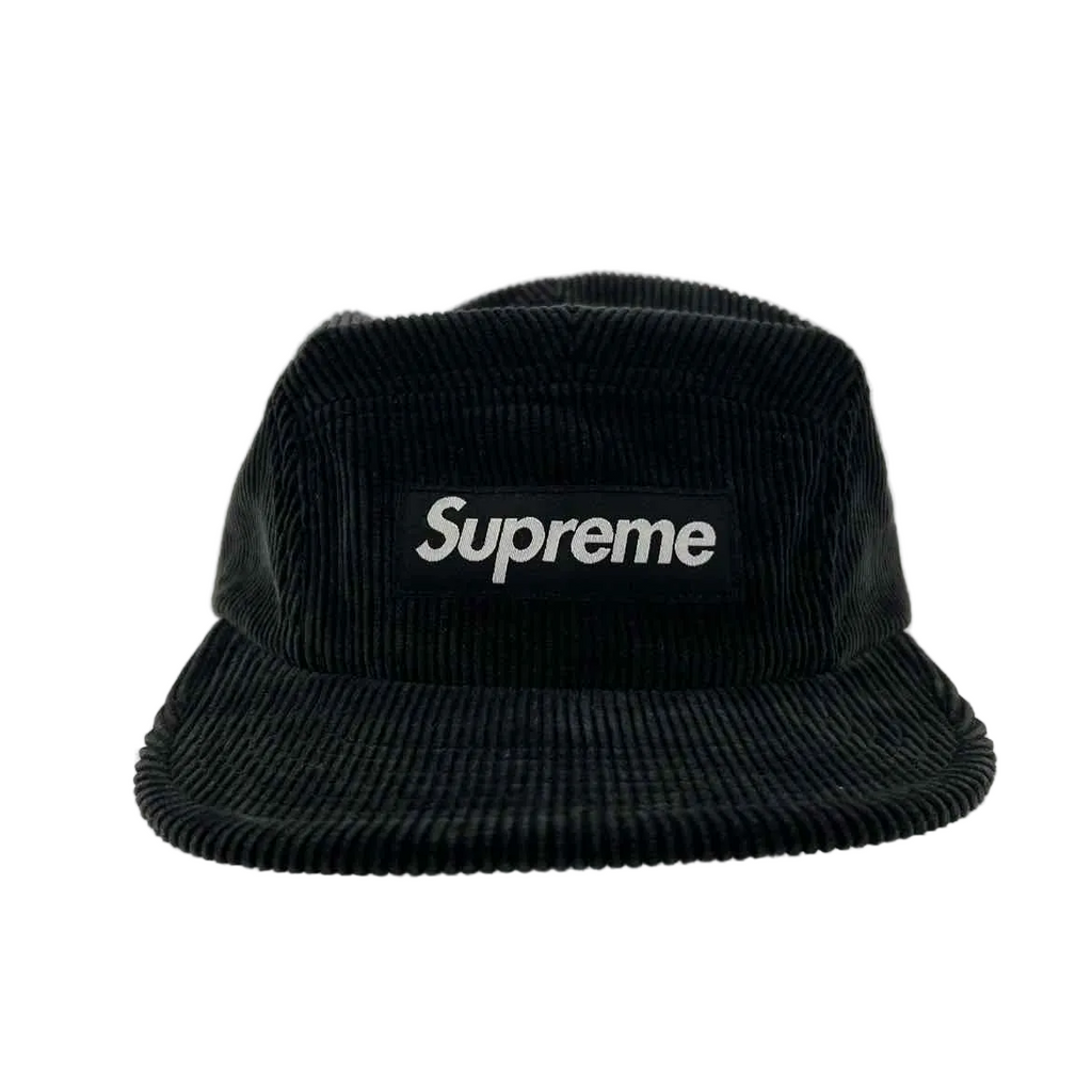 Supreme Camp Cap "BLACK CORDUROY" Used Black Size OS