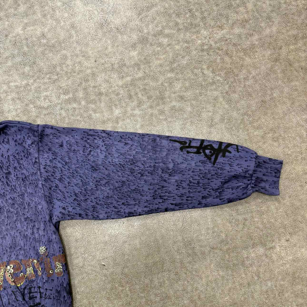 Travis Scott Hoodie "METLIFE" Blue Used Size M