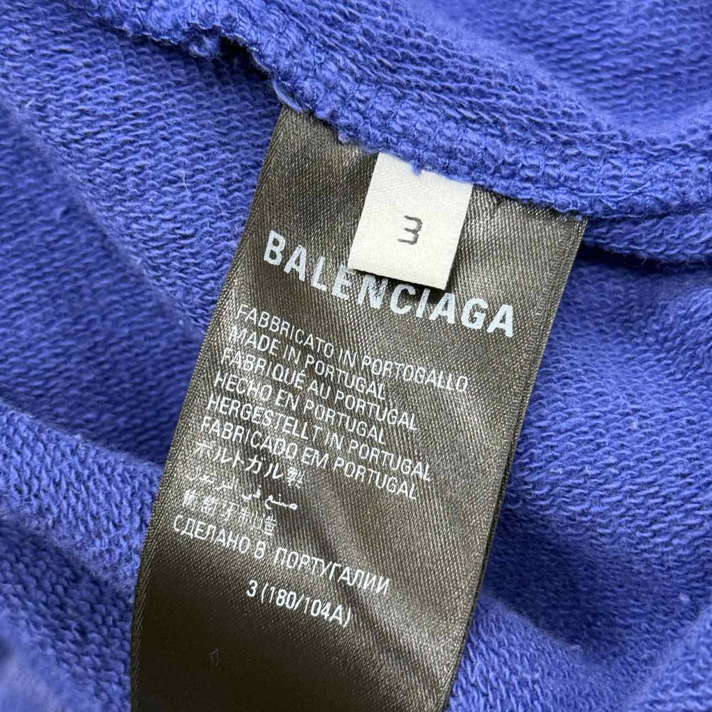 Balenciaga Crewneck Sweater "GRAFFITI COLA" Blue New Size 3