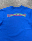 Chrome Hearts T-Shirt "SCROLL LOGO" Blue Used Size L