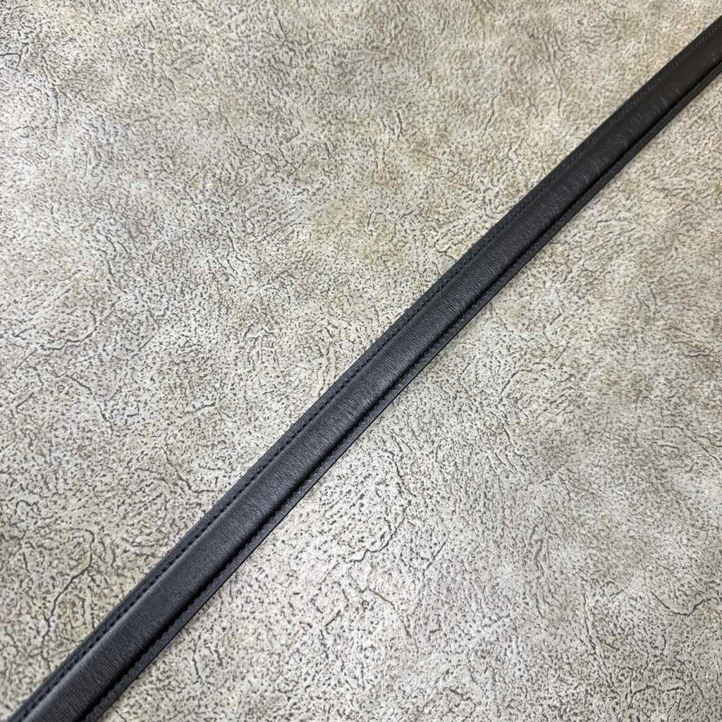 Gucci (W) Belt "MINI GOLD BUCKLE" New Black Size 38